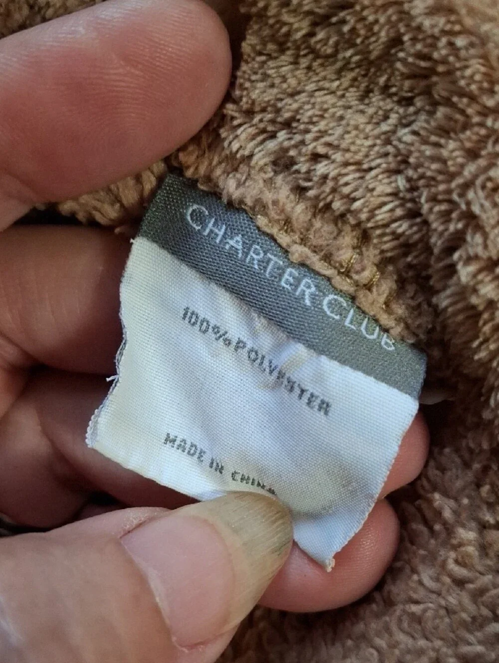 Charter Club Two-Tone Red and Tan Throw Blanket
